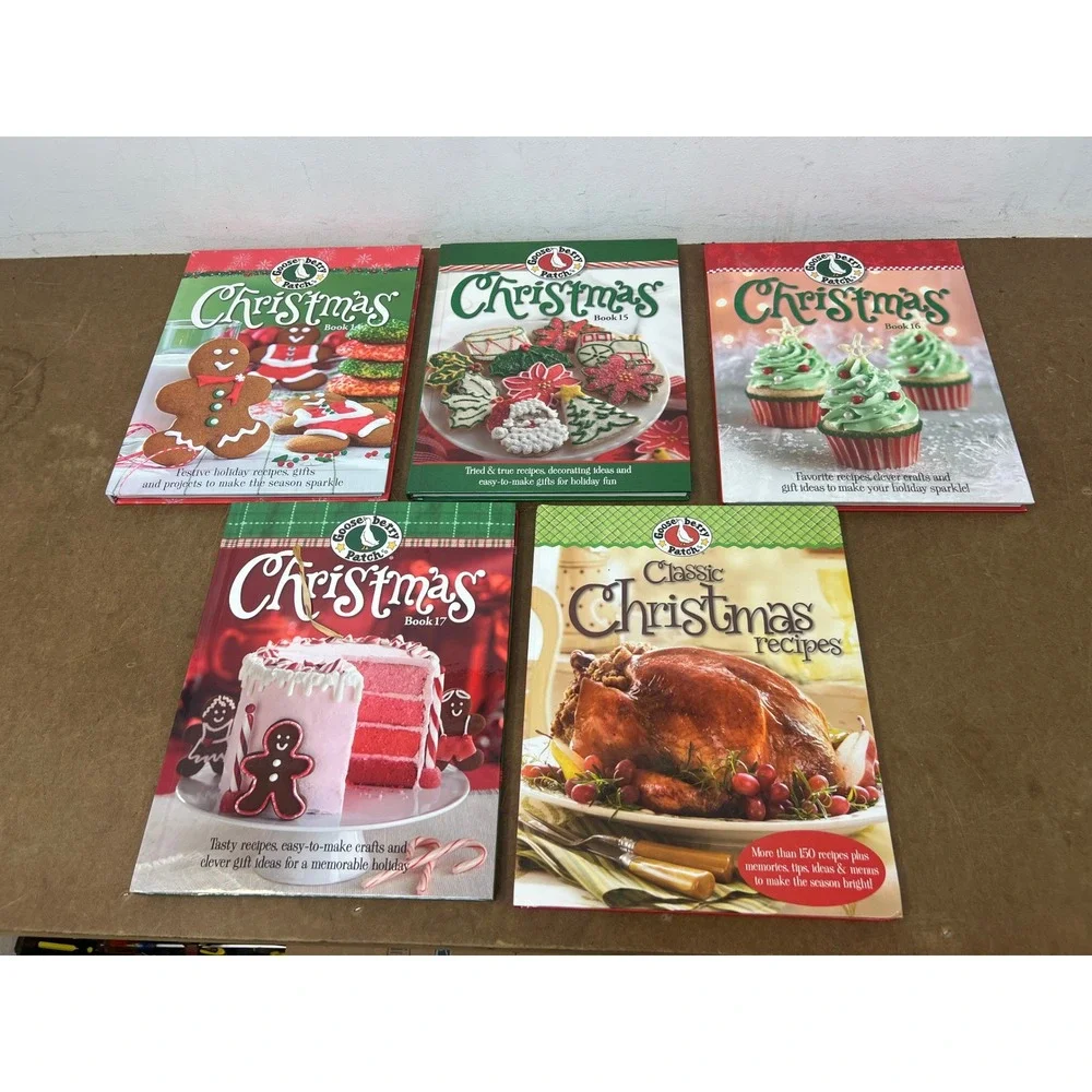 Gooseberry Patch Christmas Hardback Recipe Book Lot 11 Books 8-17 + Anniversary